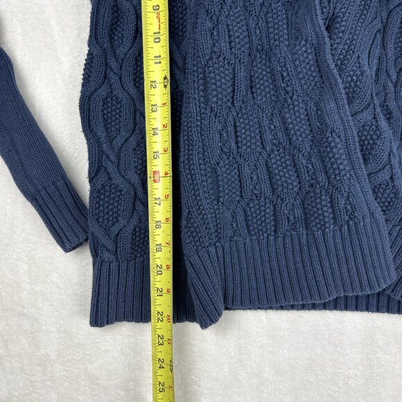 Superdry Women’s Deep Sea Cardigan Size Small Knitted Navy Label Anchor Design - Picture 7 of 9